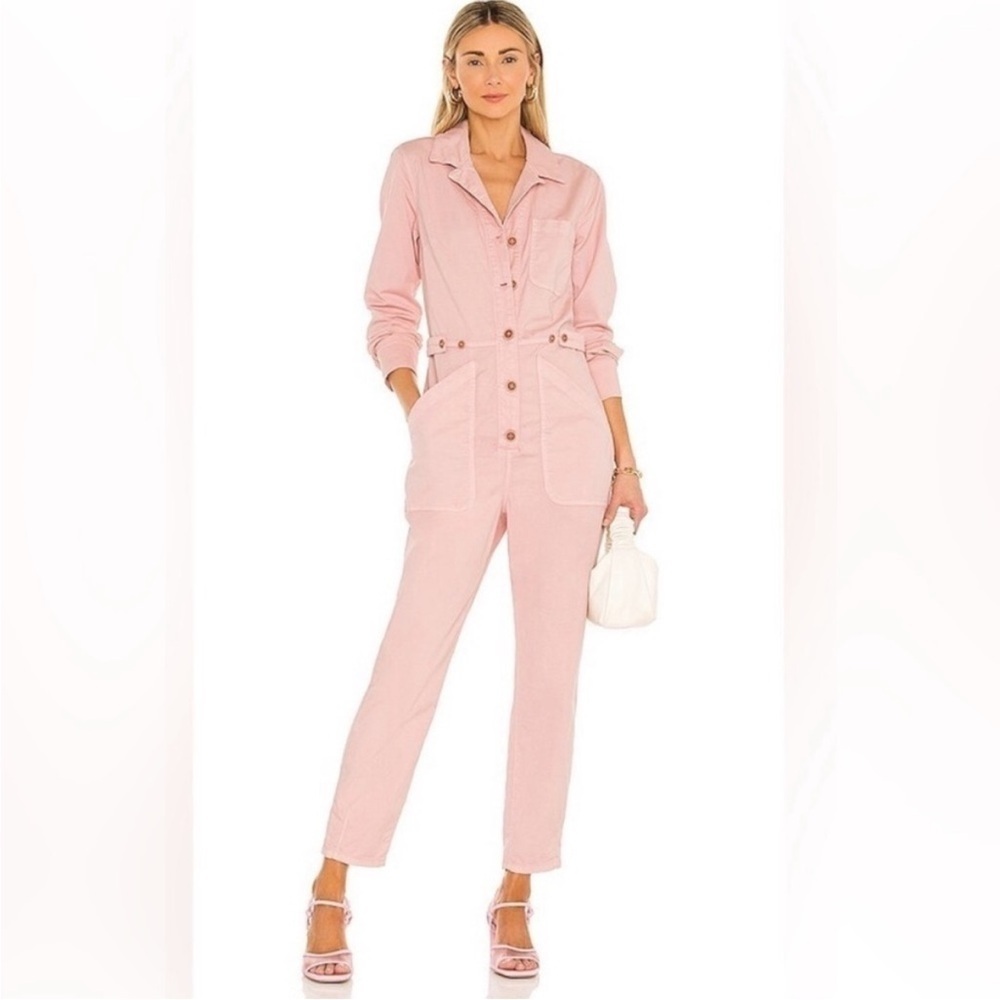 Veronica Beard Wren Boiler Jumpsuit. Pink size small